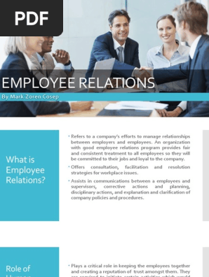 Employee Relations and Emplyee Discipline