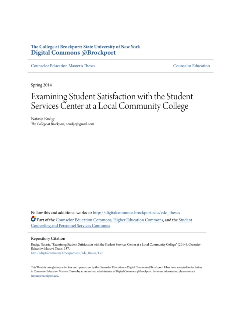 Examining Student Satisfaction Educational Assessment Customer Satisfaction
