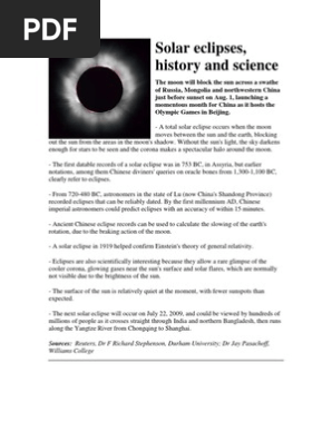 Solar Eclipses- Interesting Facts
