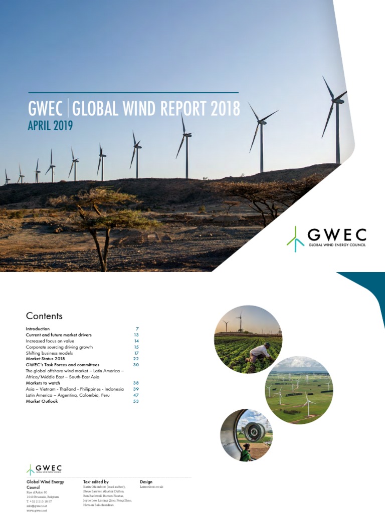 GWEC Global Wind Report 2018 PDF Wind Power Offshore Wind Power