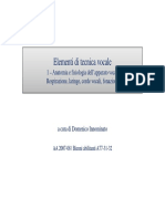 Tecnica Vocale - Processo Fonatorio PDF