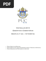 Vest2013pucrio Gabaritos Grupo2 14102012 v2