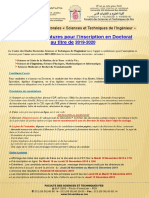 Appel-À-Candidature Inscription Doctorat 2019-2020 PDF