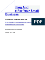 Accounting and Finance For Your Small Business