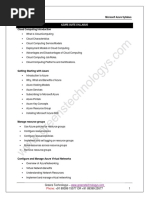 Microsoft Azure Syllabus GreensTechnologys