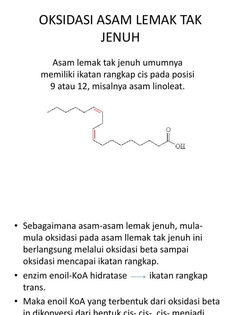 Oksidasi Asam Lemak Tak Jenuh | PDF