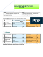 Clasa A 1 A, Planificare (Ro, Mate, Stiinte)