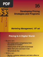 Developing Pricing Strategies and Programs