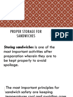 Proper Storage For Sandwiches