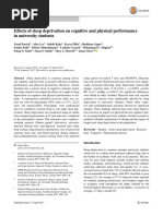 Effects of Sleep Deprivation on Cognitive and Phys