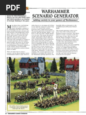 Warhammer Scenario Generator