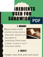 Ingredients of Sandwich 2