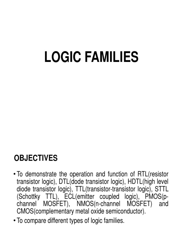 Logic Families PDF