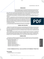(1160) Pharmaceutical Calculations in Pharmacy Practice