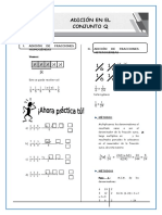 Adición de Números Racionales para Primero de Secundaria