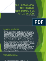 Modelo Hegemónico, Alternativo-Subordinado y de Autoatención