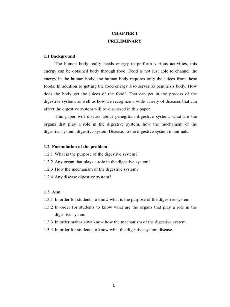 Makalah Sistem Pencernaan Bhs Inggris PDF Human Digestive System