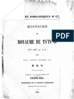 Varietes Sinologiques 27 Histoire de Tsin 777-207