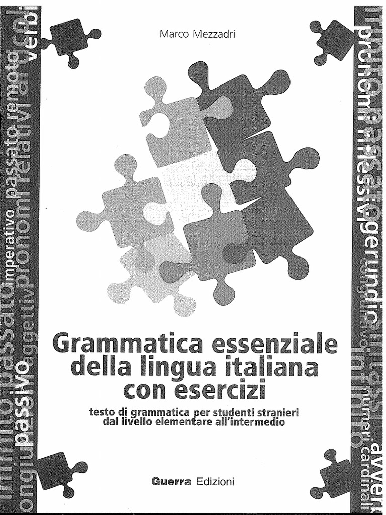 Grammatica Essenziale Della Lingua Italiana Con Esercizi PDF | PDF