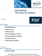 SAP S4HANA - CDS Views For Analytics