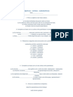 Adjetivos, verbos e substantivos