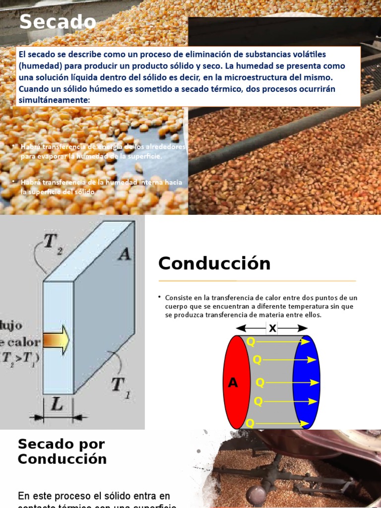 Secado por conducción .pptx | Conduccion termica | Calor