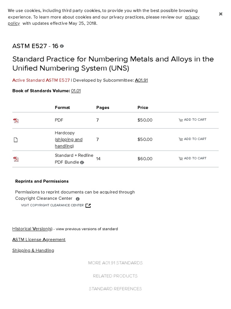 ASTM E527 16 Standard Practice For Numbering Metals and Alloys in The