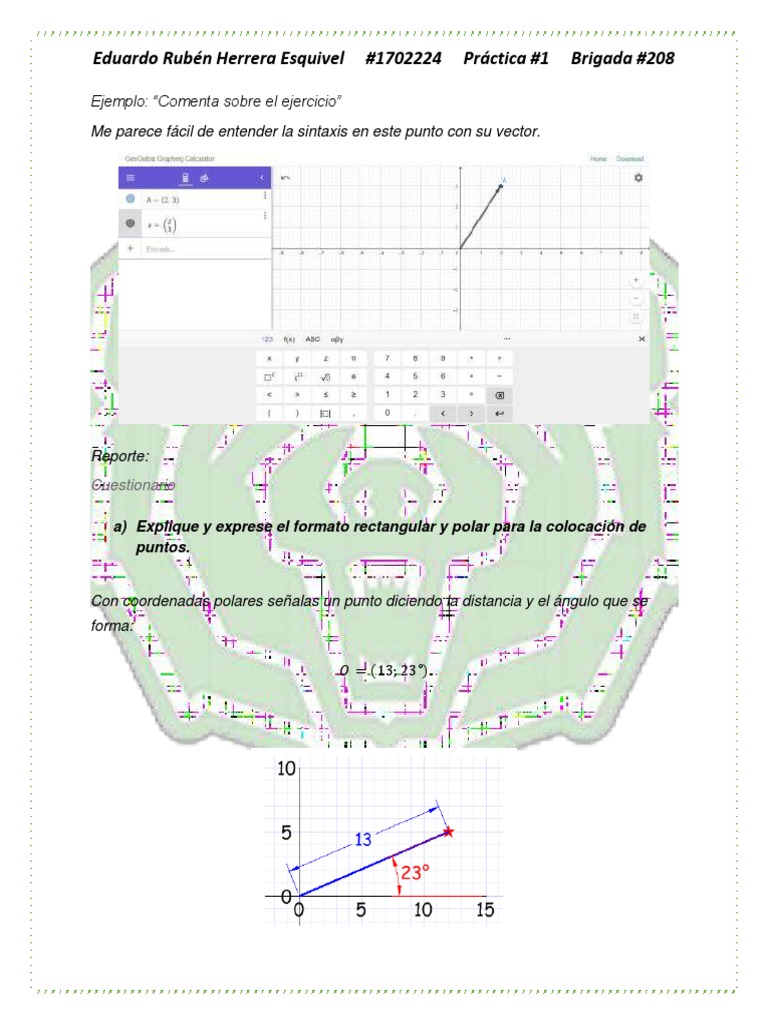 Practica #1 Introducción A Geogebra | PDF
