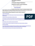 Database Management System Kalyani Publishers PDF