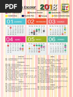 Calendário escolar 2019