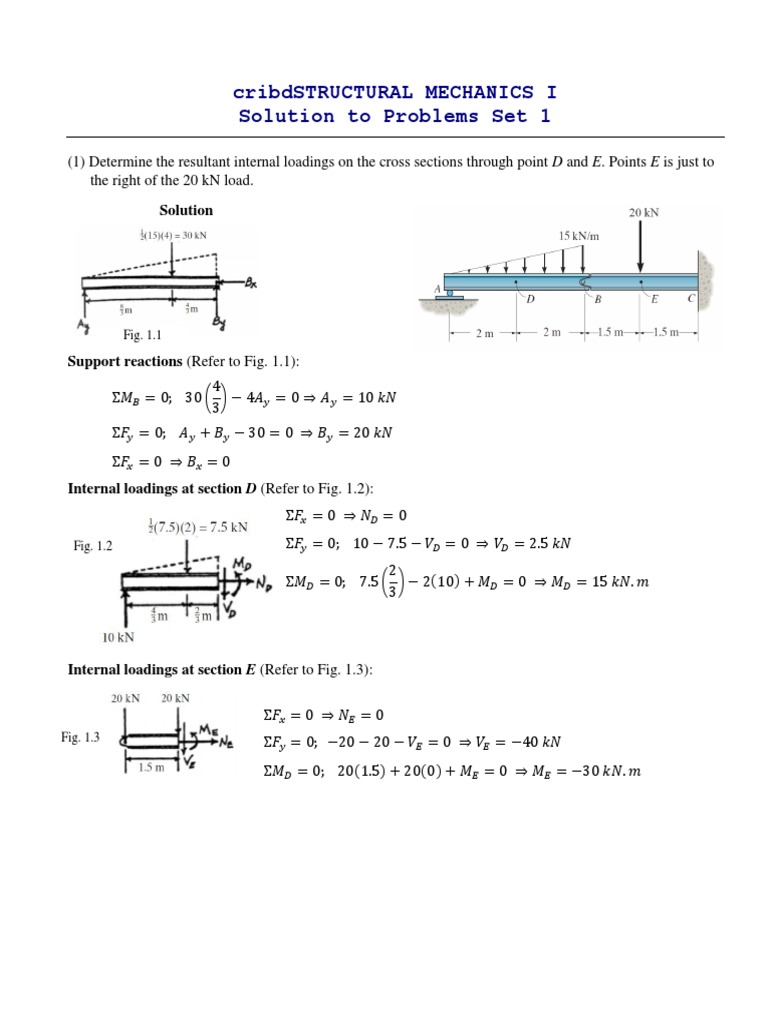 Resultant Internal Loadings Analysis | PDF | Stress (Mechanics) | Solid ...