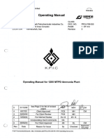 01-Operating Manual For 1200 MTPD Ammonia Plant PDF