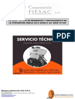 Informe Técnico de Reparación y Mantenimiento de La Fumigadora Marca Solo Modelo 423 Serie 927355