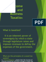 Income and Business Taxation