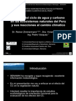 Control del ciclo de agua y carbono en los ecosistemas naturales del Perú