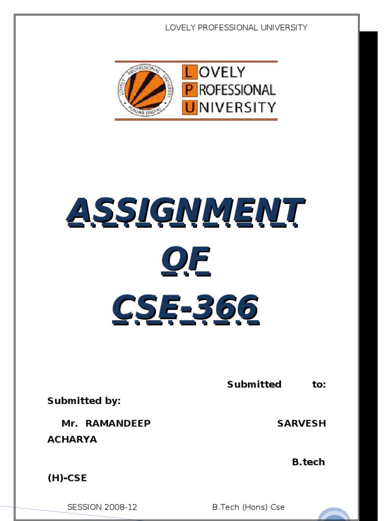 Assignment OF CSE-366 | PDF | Scheme (Programming Language) | Operating ...
