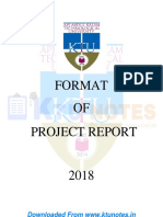 Seminar and Project Report Format PDF