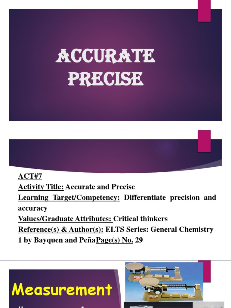 Understanding Accuracy and Precision | PDF | Significant Figures ...