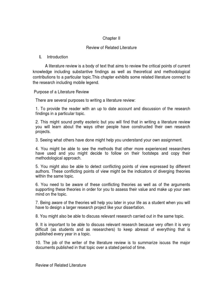 REView of Related Literature PDF Video Games Jargon