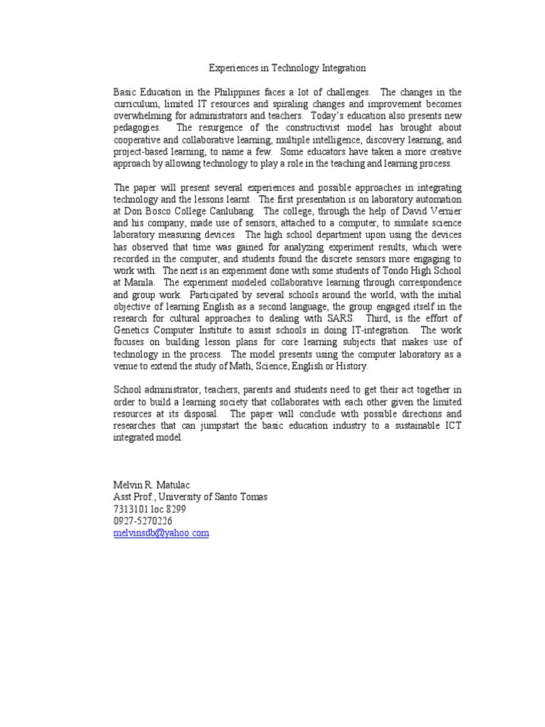 Matula C | PDF | Constructivism (Philosophy Of Education) | Teaching