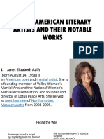 American Literary Artists and Their Notable Works