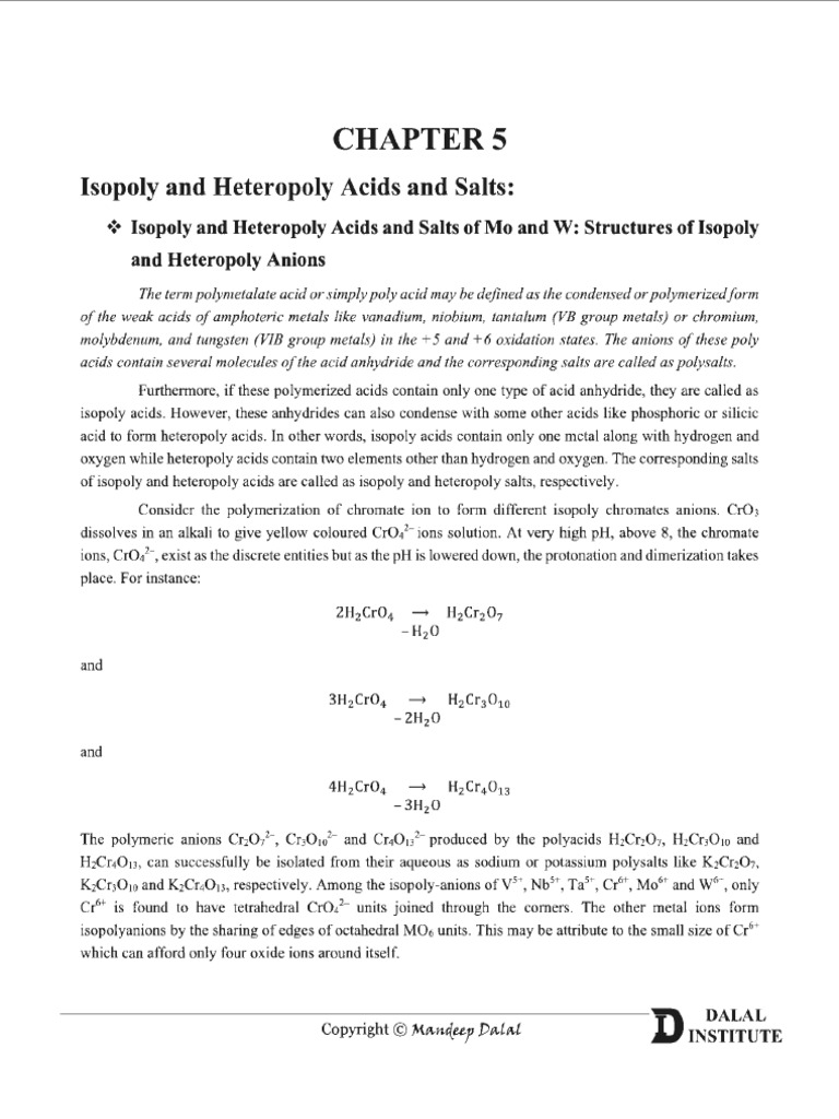 Atoicv1 5 0 Isopoly And Heteropoly Acids And Salts Pdf Pdf Acid Hydroxide