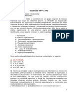 Gabarito - Lista de Exercícios - Administração Interdisciplinar - NP2