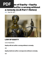 Understanding Equity Maxims in Law | PDF | Mortgage Law | Equity (Law)