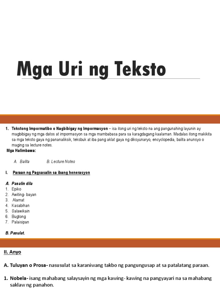 Ano Ang Teksto Meaning In Tagalog