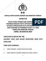 Sambutan Kapolda Kalteng, Penantanganan Pakta Integritas Panitia Seleksi Pag T.A. 2019