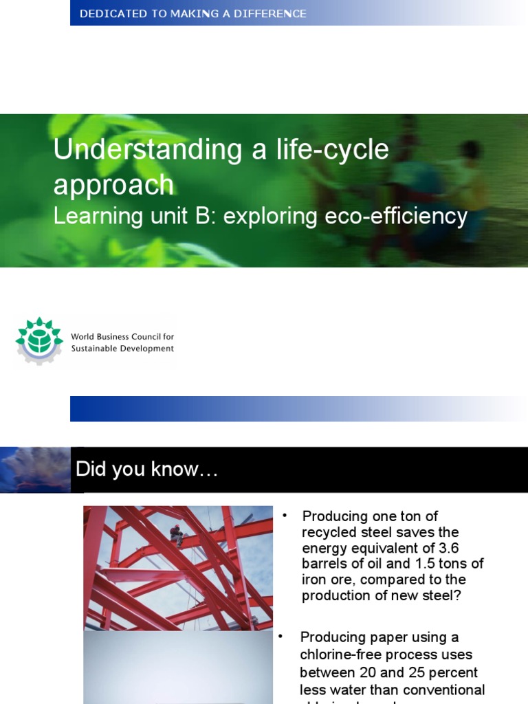 Life-Cycle Approach to Eco-Efficiency | PDF | Life Cycle Assessment ...