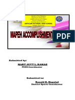 Mapeh Accomplishment Report