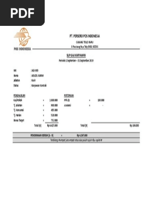 Slip Gaji Pos Indonesia