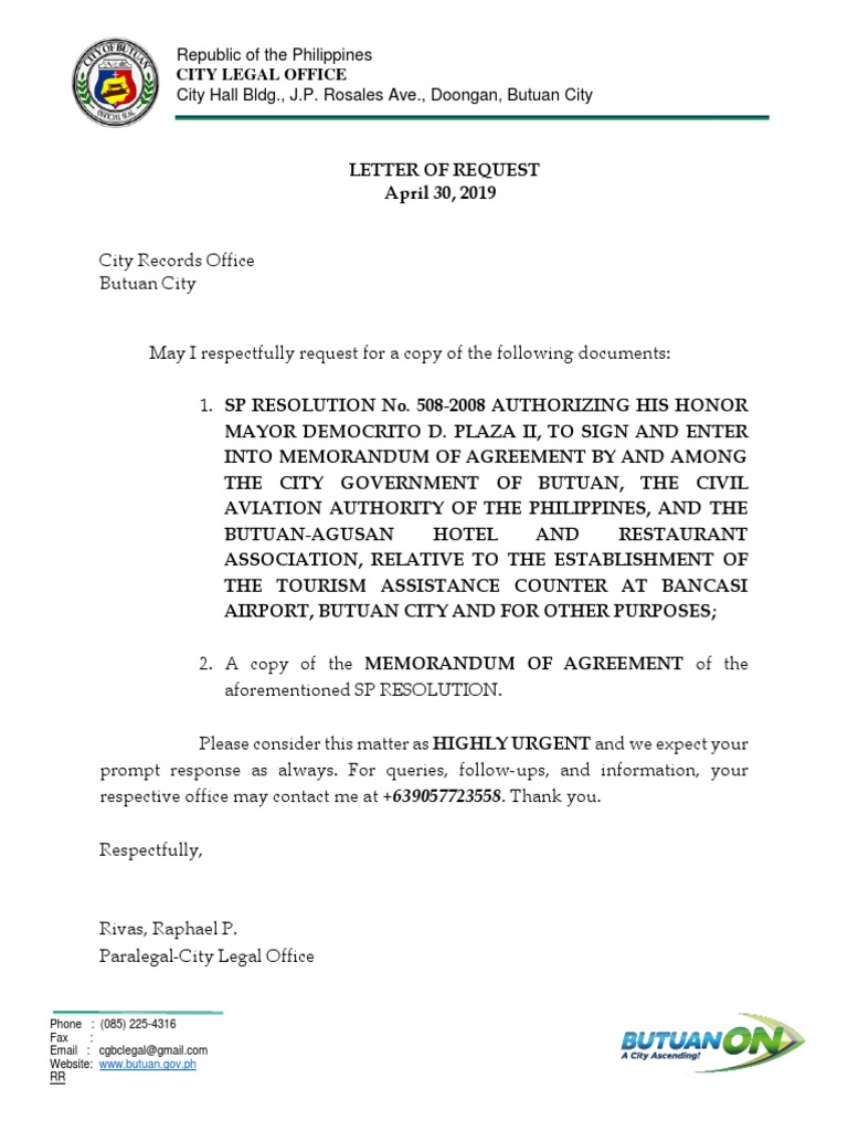 Urgent Request for City Documents | PDF | Politics